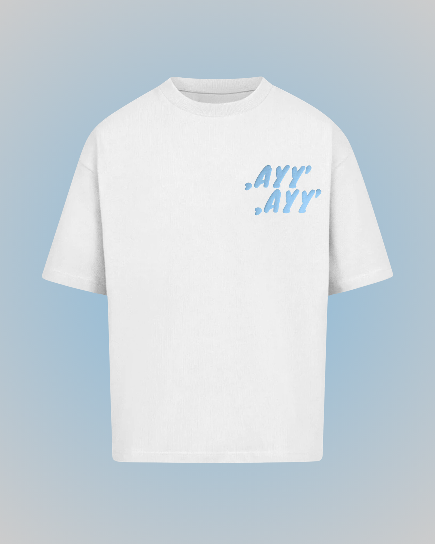 White T-Shirt Blue