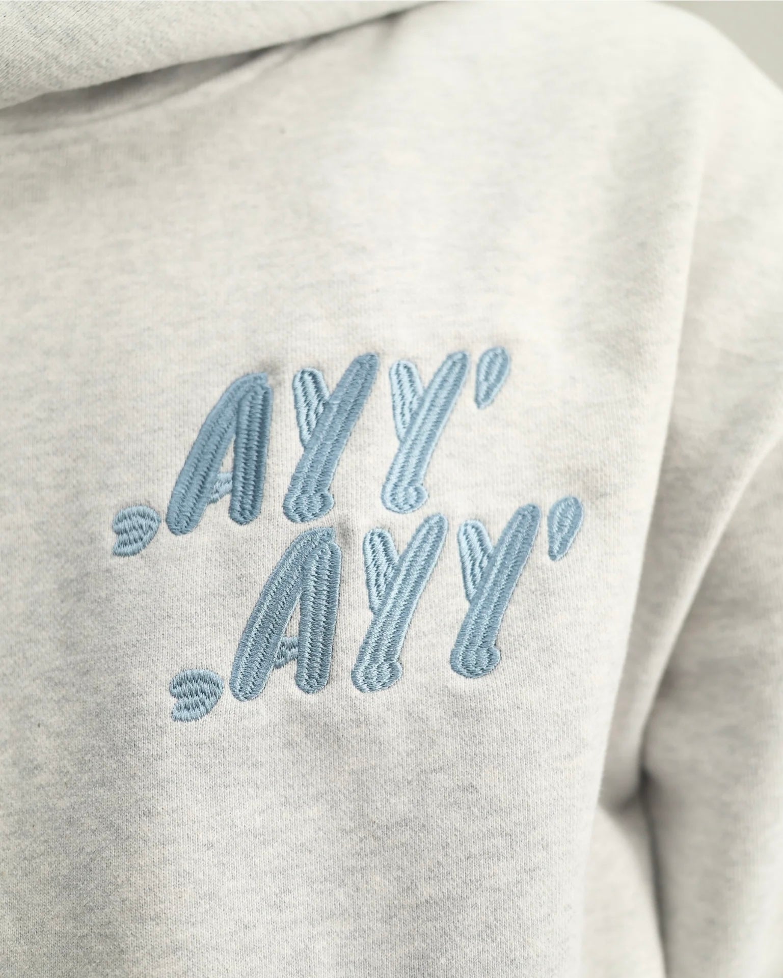 Grey Hoodie Blue