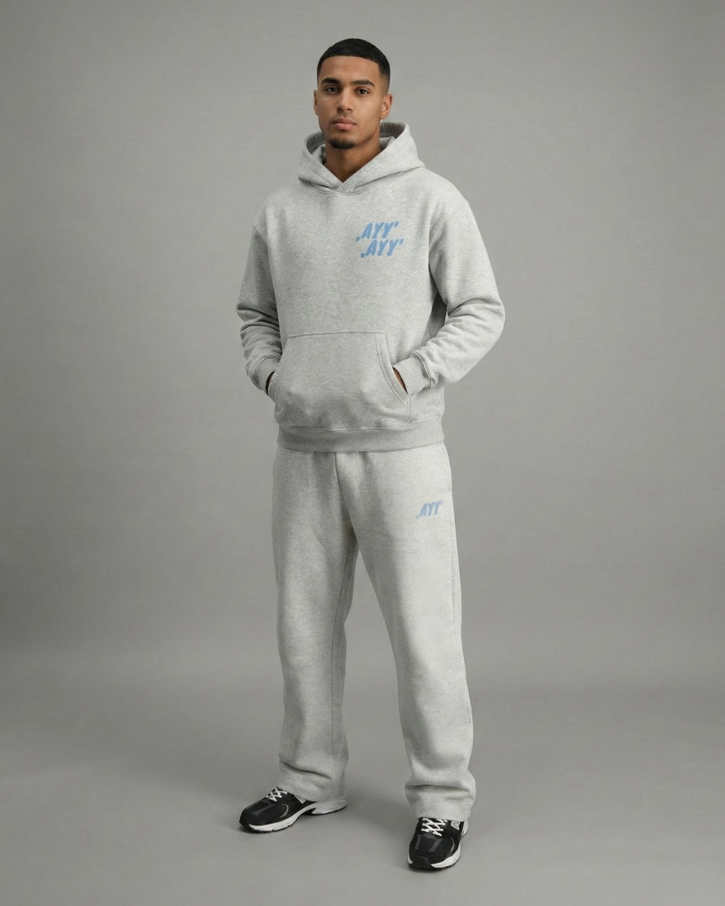 Grey Jogger Blue