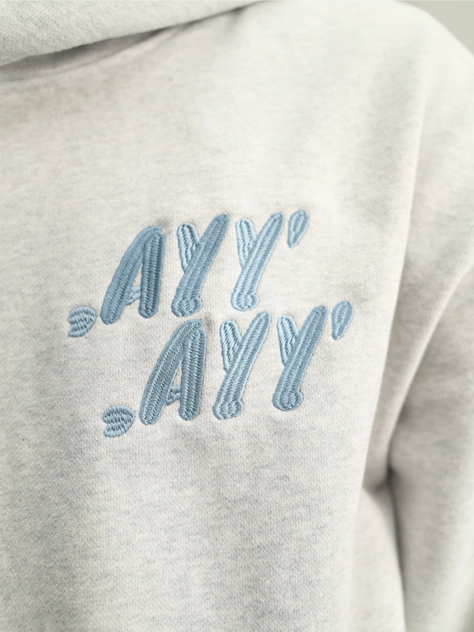 Grey Hoodie Blue