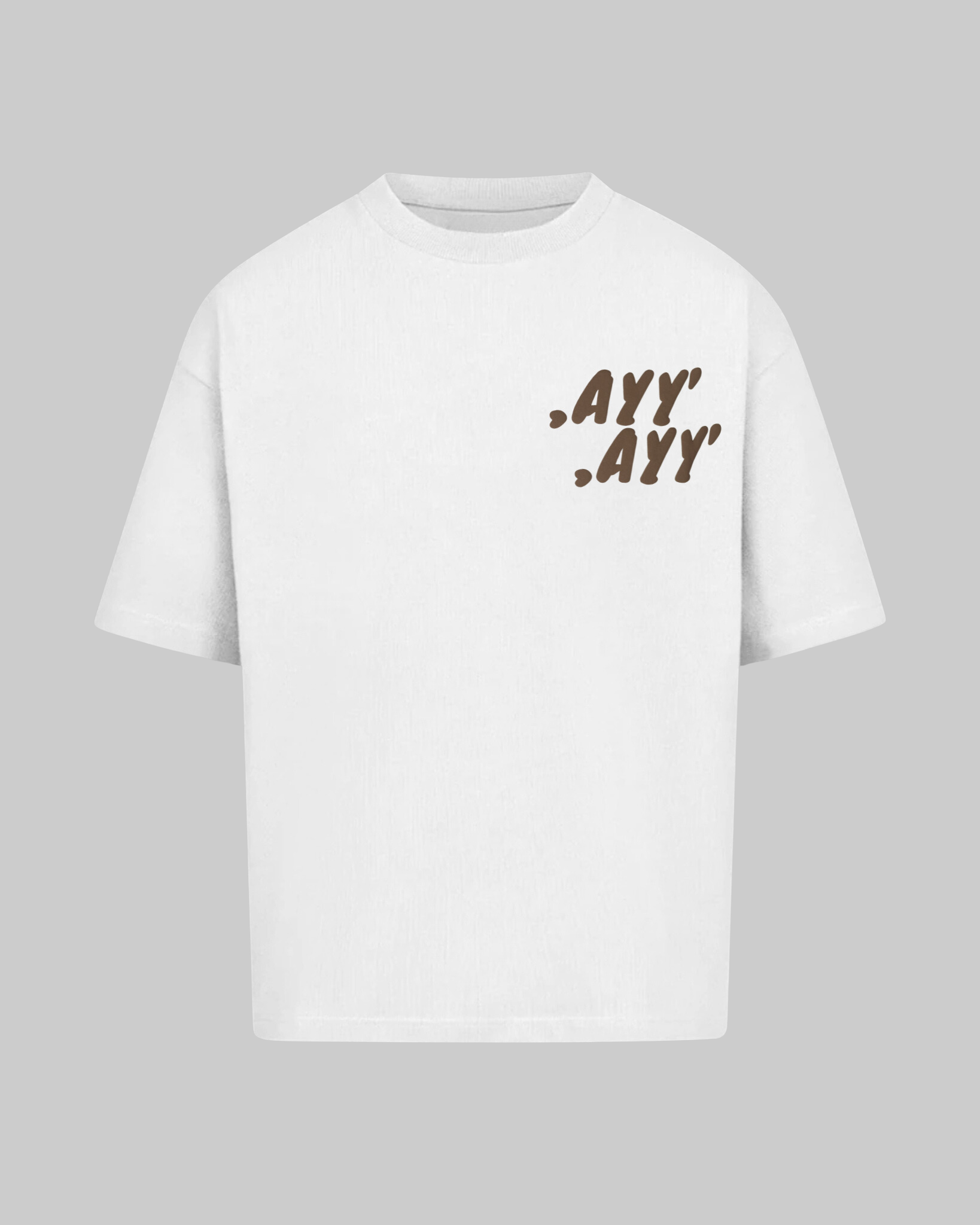 White T-Shirt Brown
