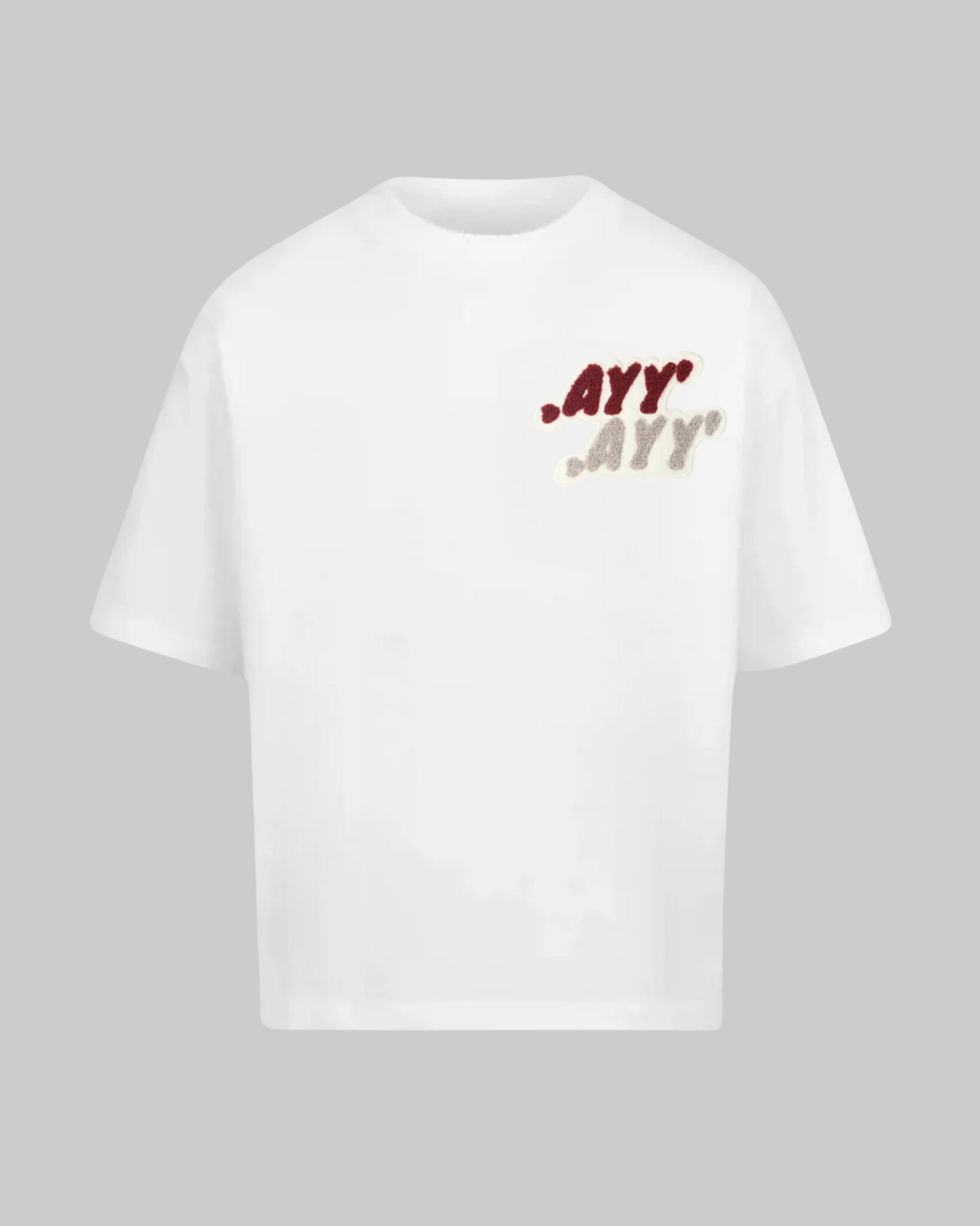 Oversized White T-Shirt Bordeaux