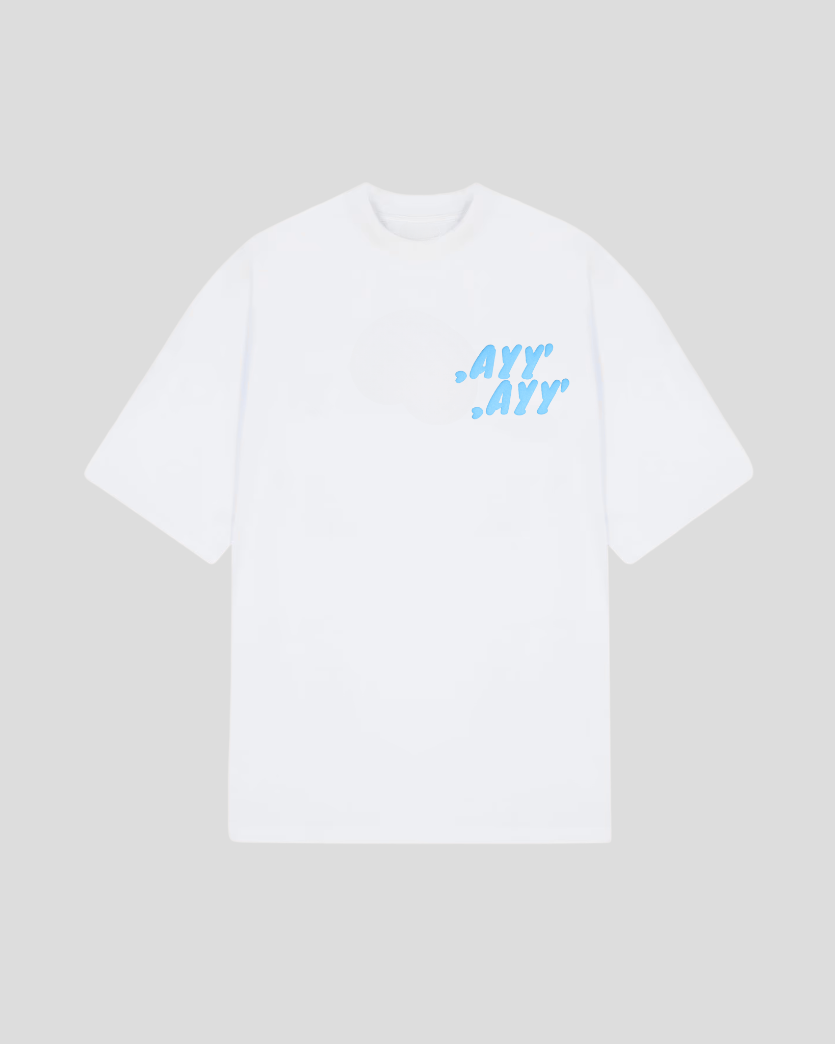 White T-Shirt Blue