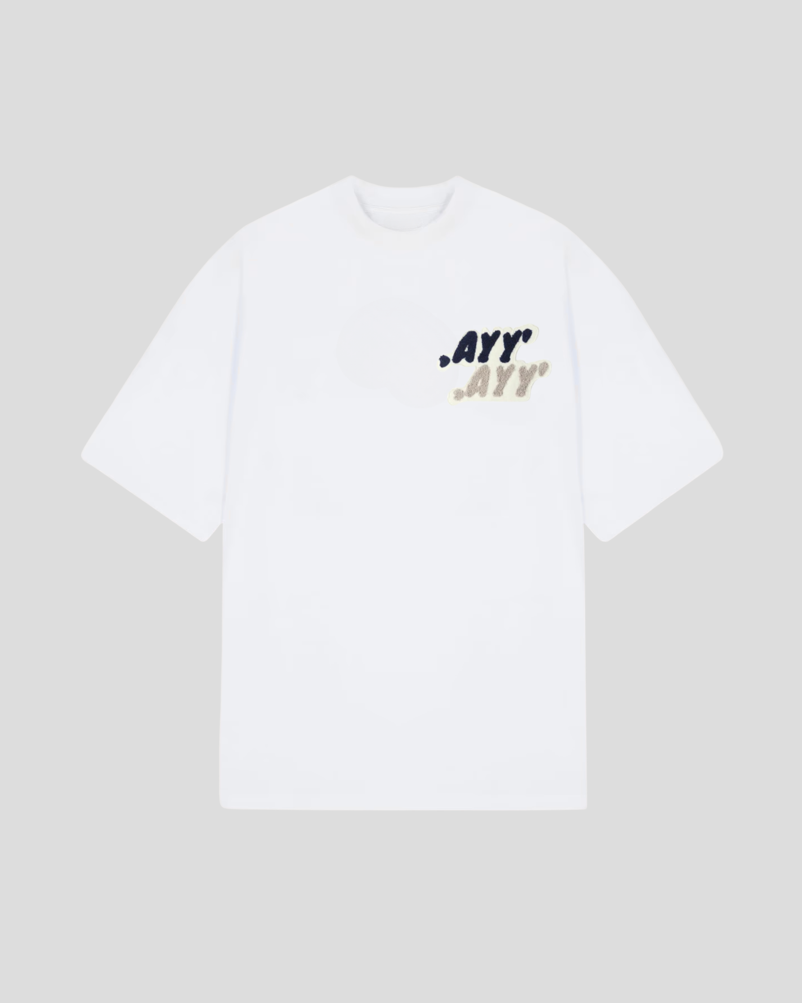 Oversized White T-Shirt Navy