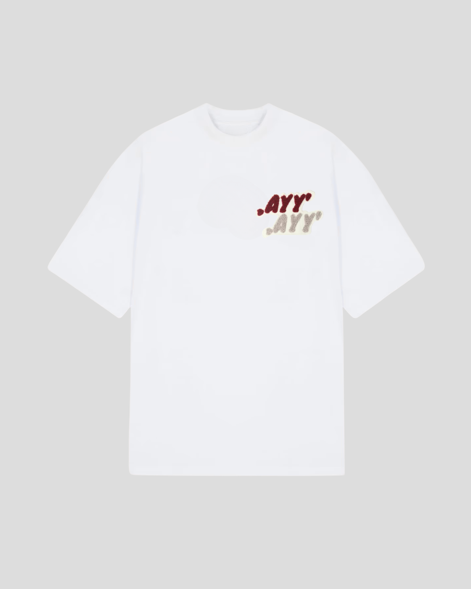 Oversized White T-Shirt Bordeaux