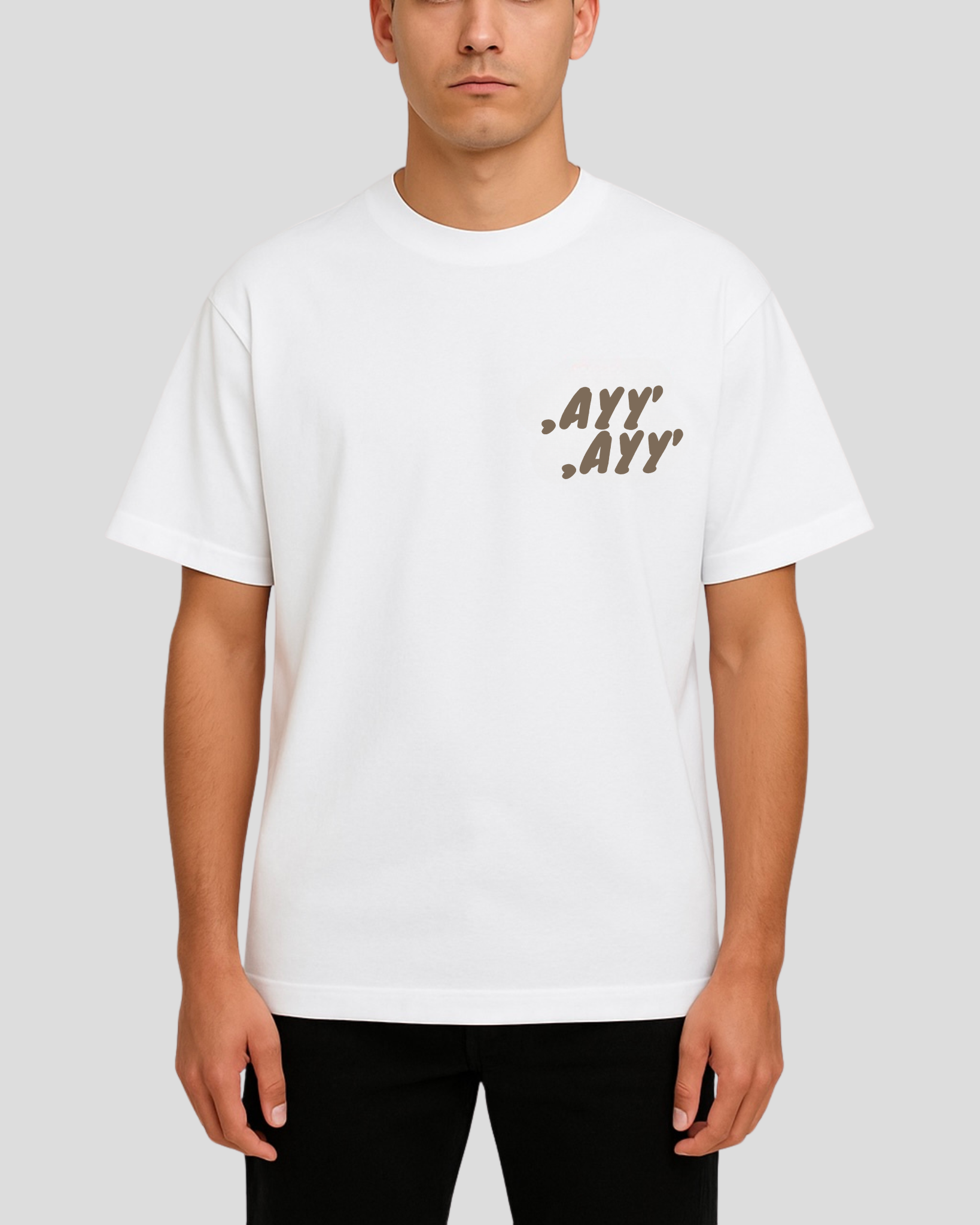 White T-Shirt Brown MVMNT
