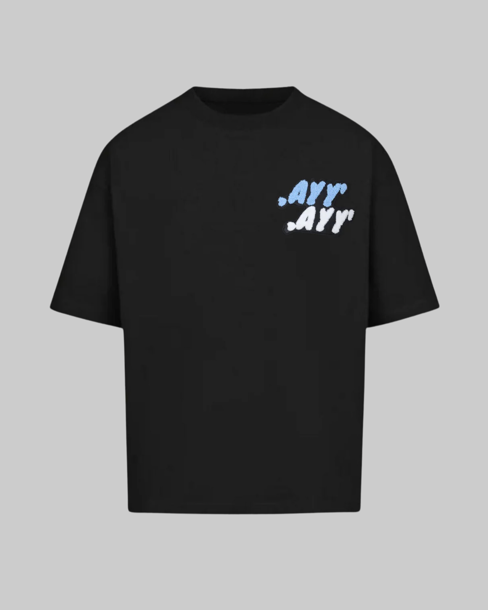 Oversized Black T-Shirt Blue