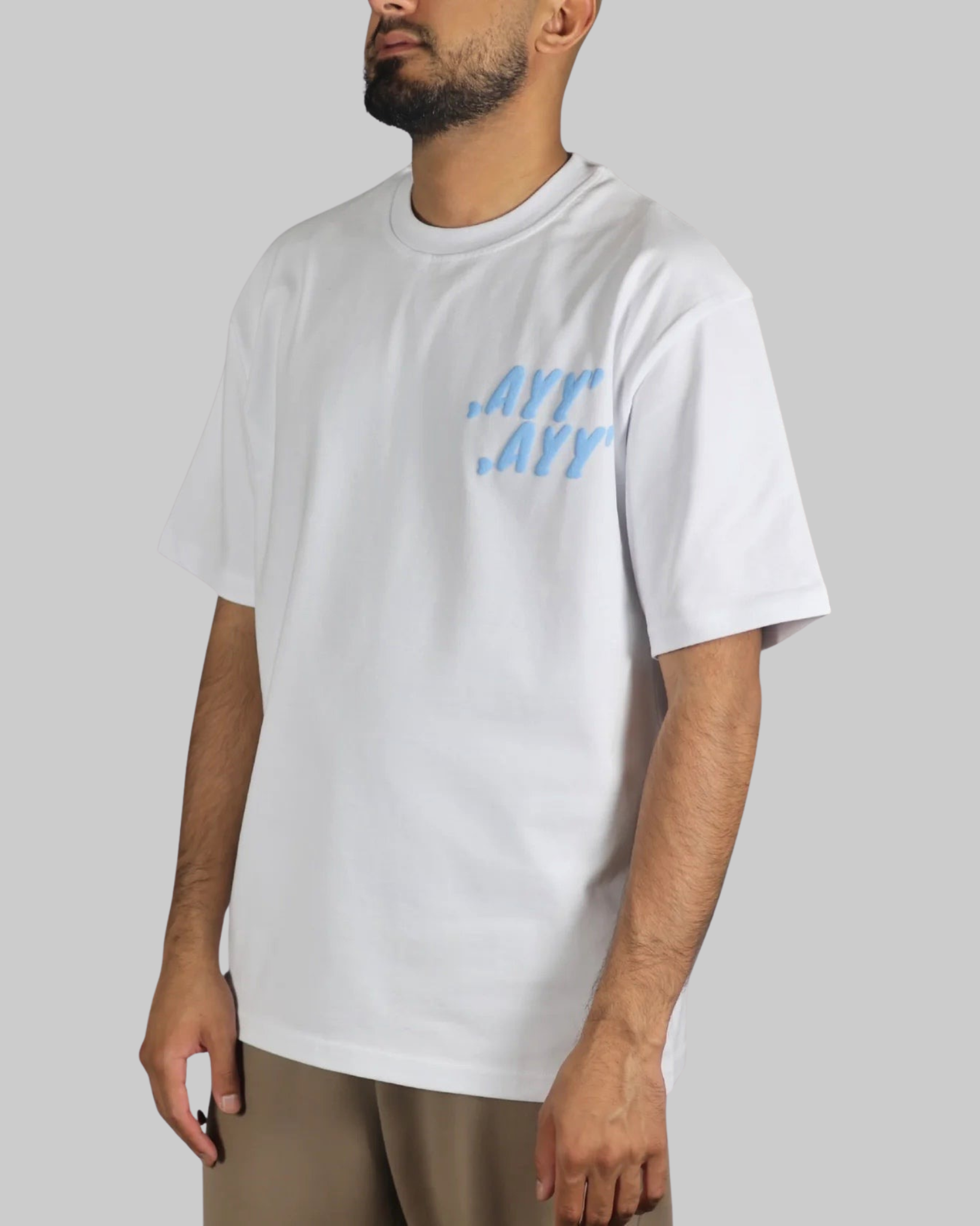 White T-Shirt Blue