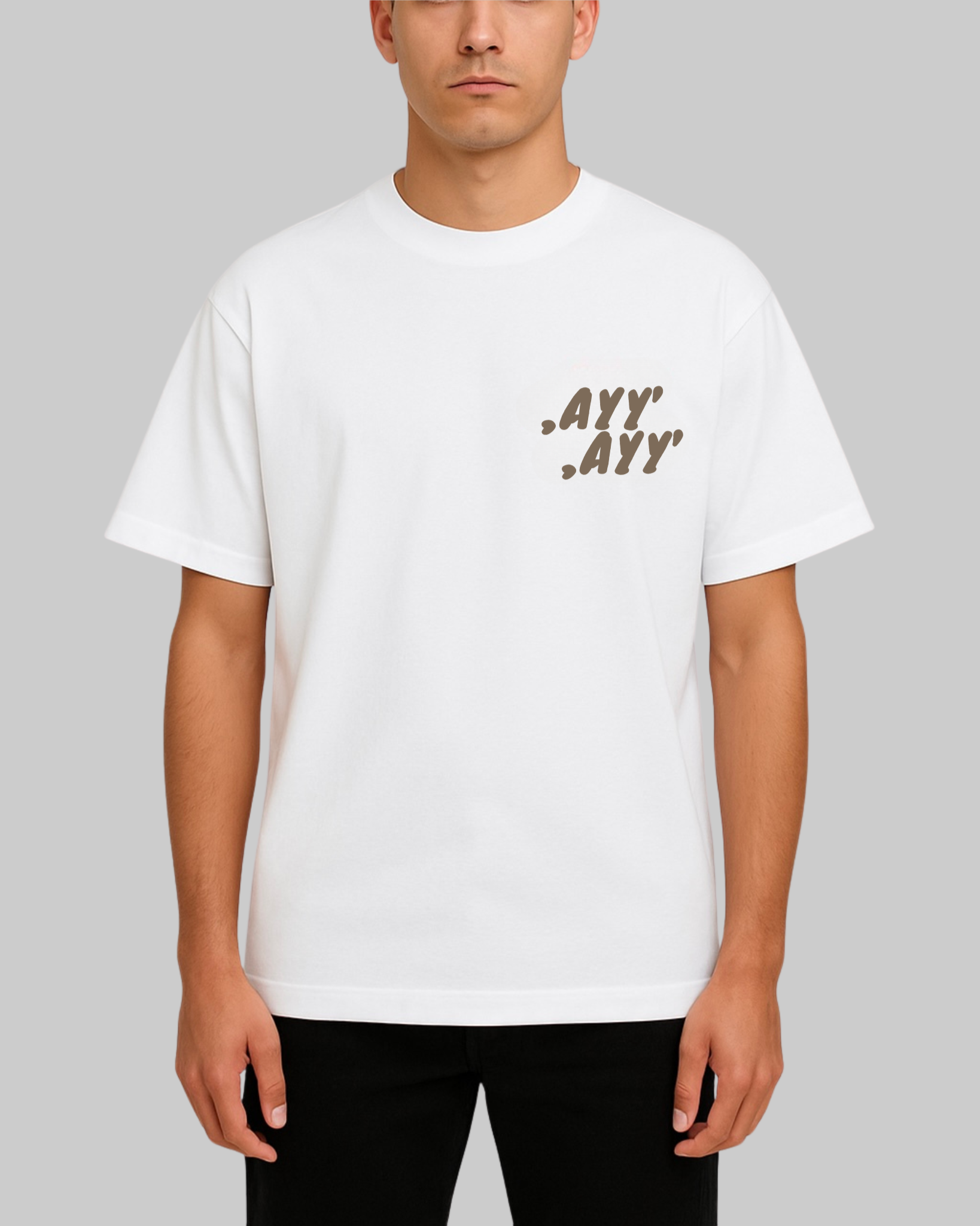 White T-Shirt Brown
