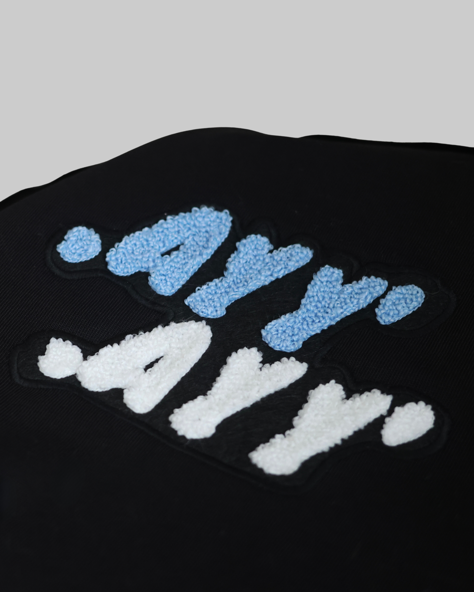 Oversized Black T-Shirt Blue