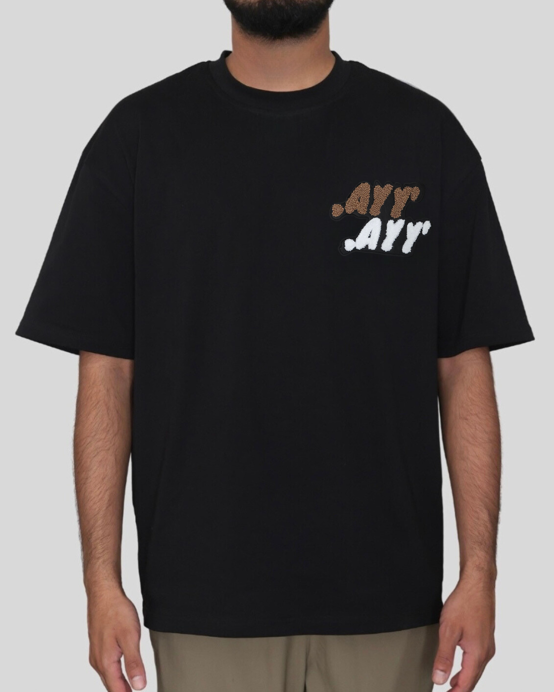 Oversized Black T-Shirt Brown