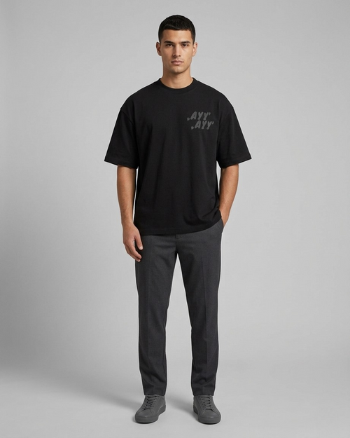 Black T-Shirt Grey