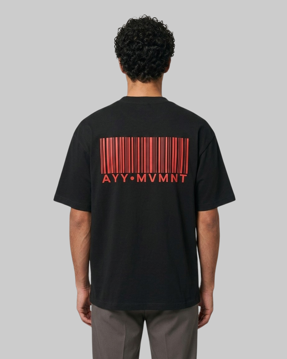 Black T-Shirt Red MVMNT