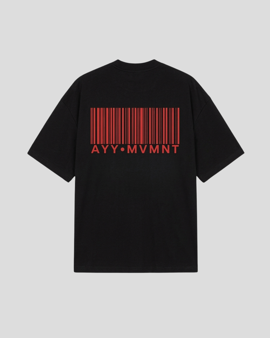 Black T-Shirt Red MVMNT