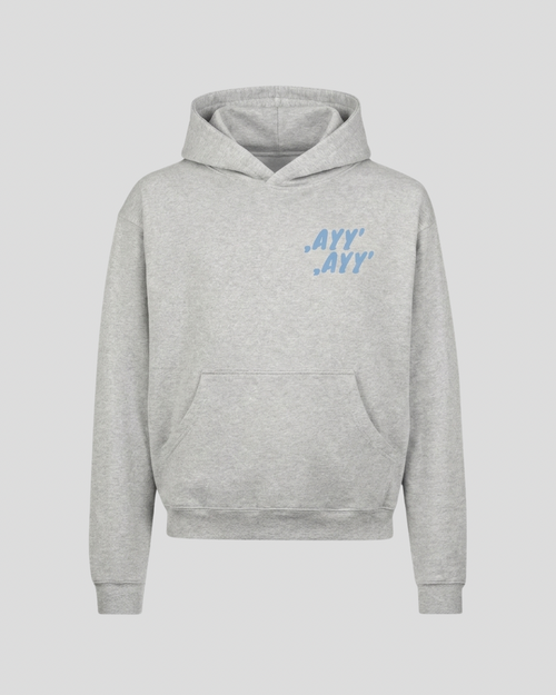 Grey Hoodie Blue