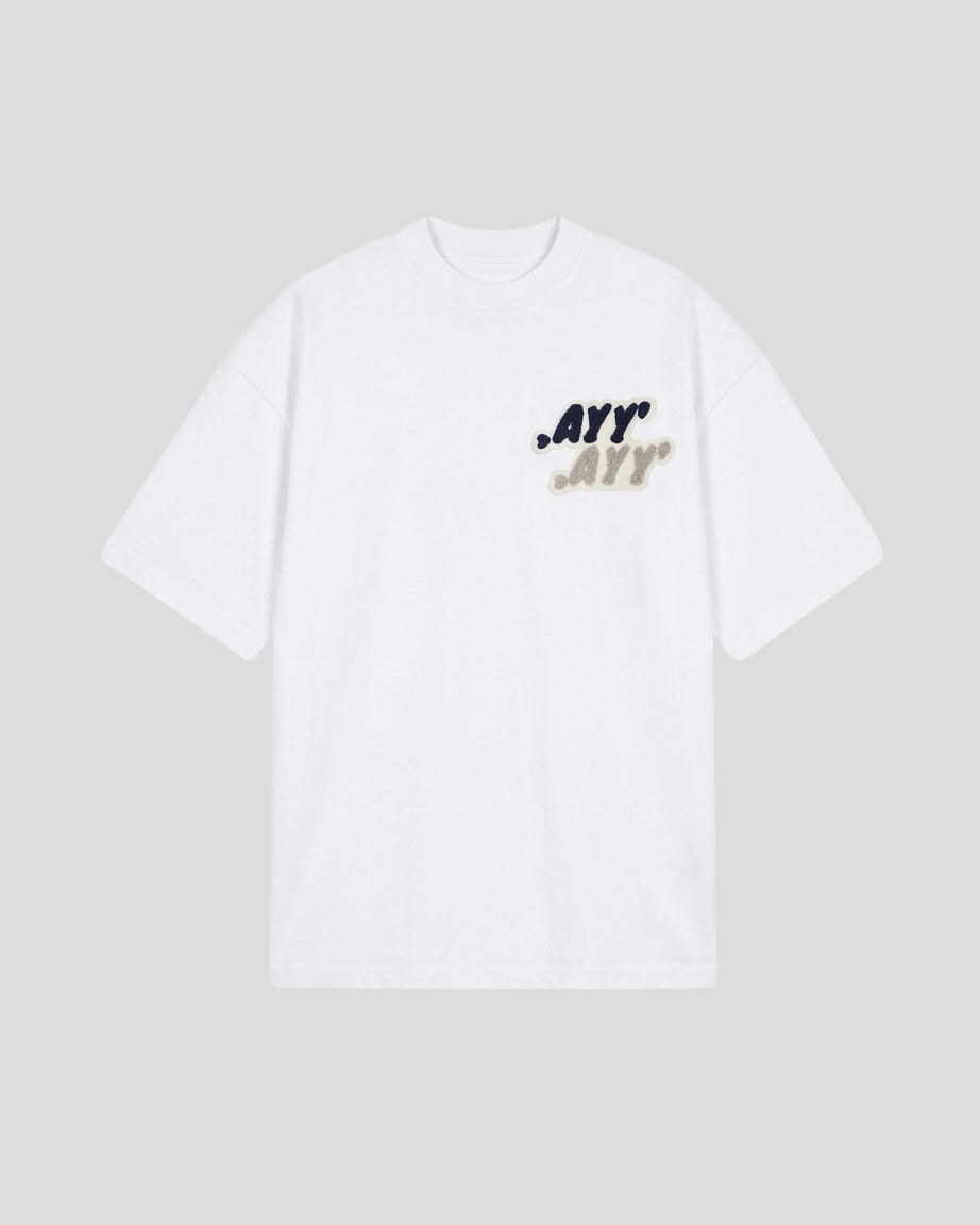 Oversized White T-Shirt Navy