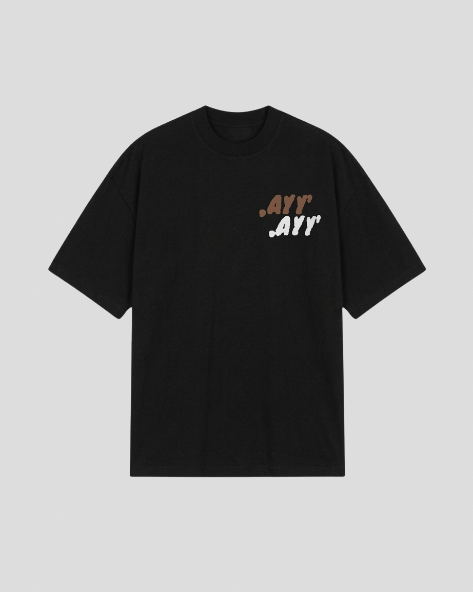 Oversized Black T-Shirt Brown