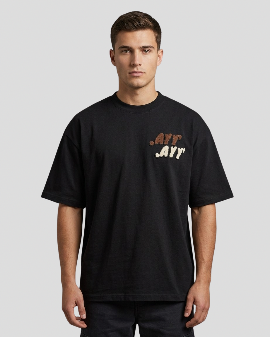 Oversized Black T-Shirt Brown