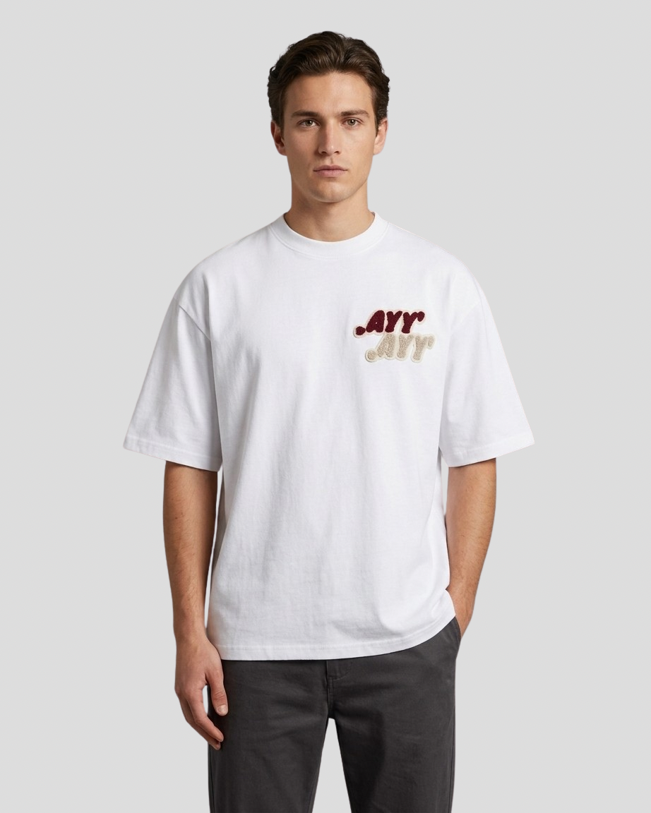 Oversized White T-Shirt Bordeaux