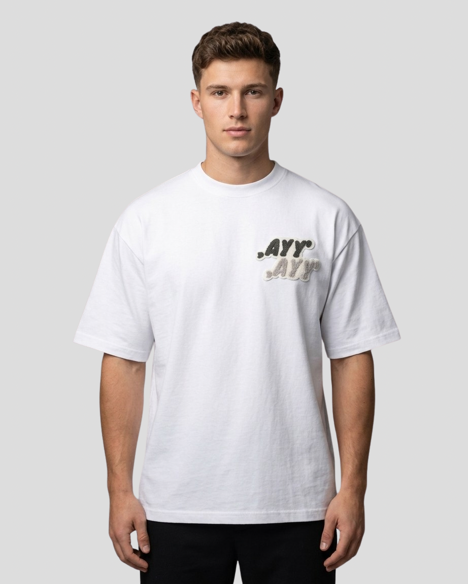 Oversized White T-Shirt Khaki