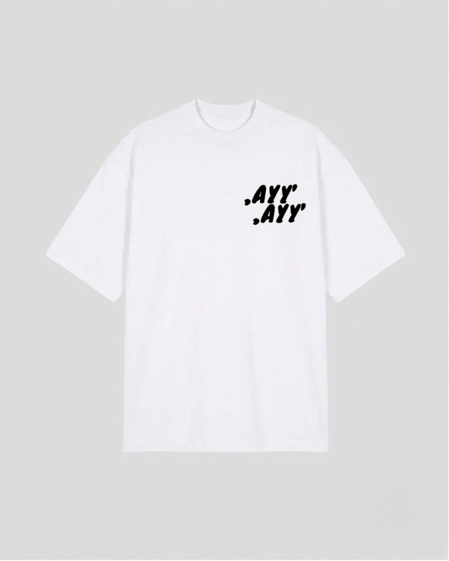 White T-Shirt Black