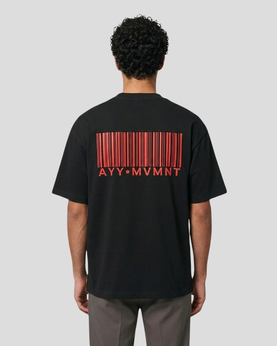 Black T-Shirt Red MVMNT