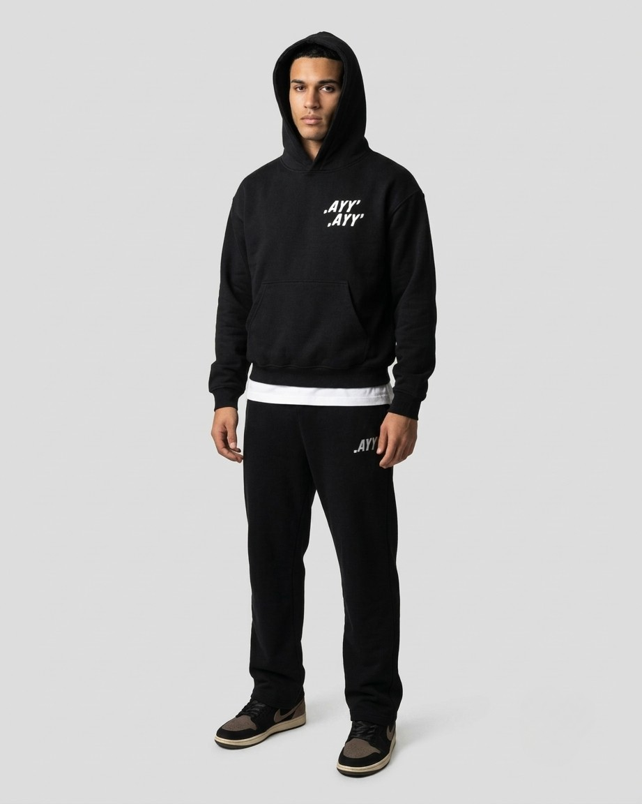 Black Hoodie Grey