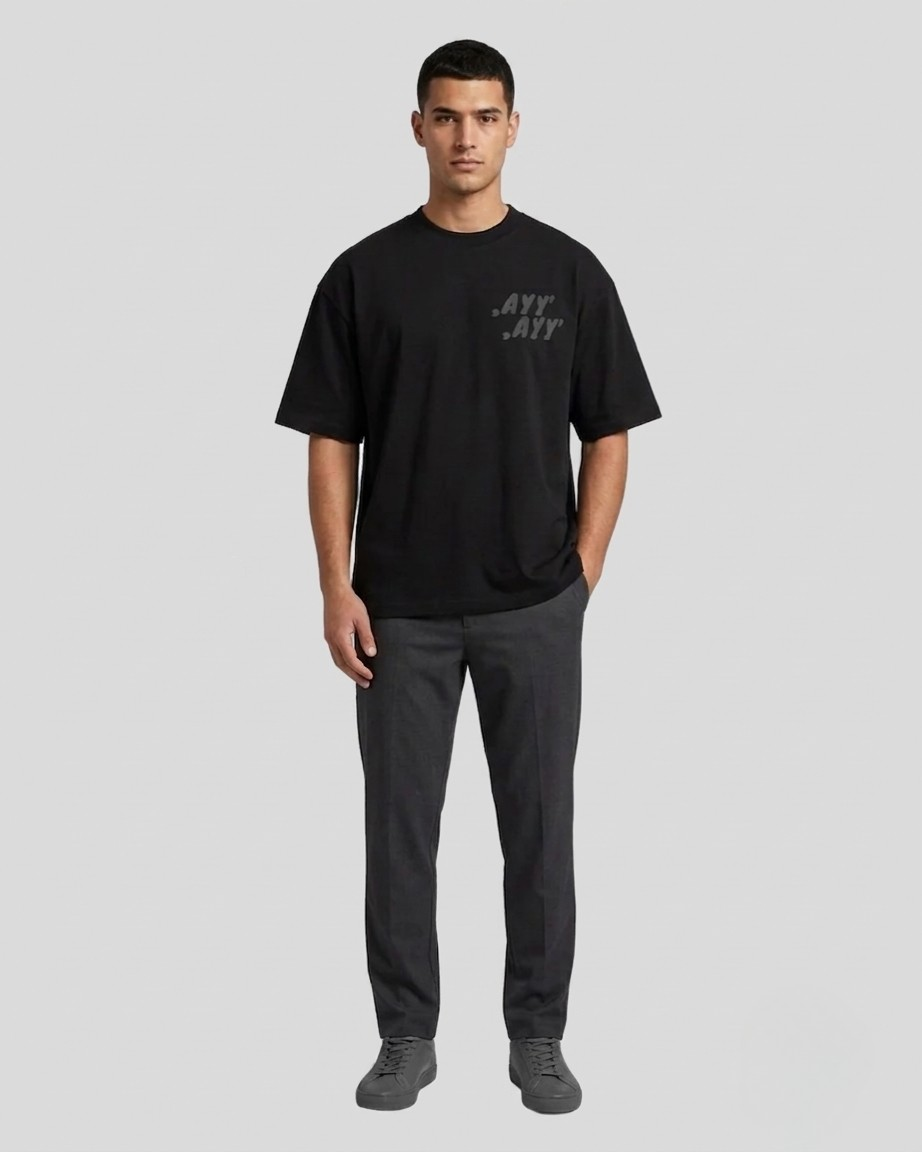 Black T-Shirt Grey