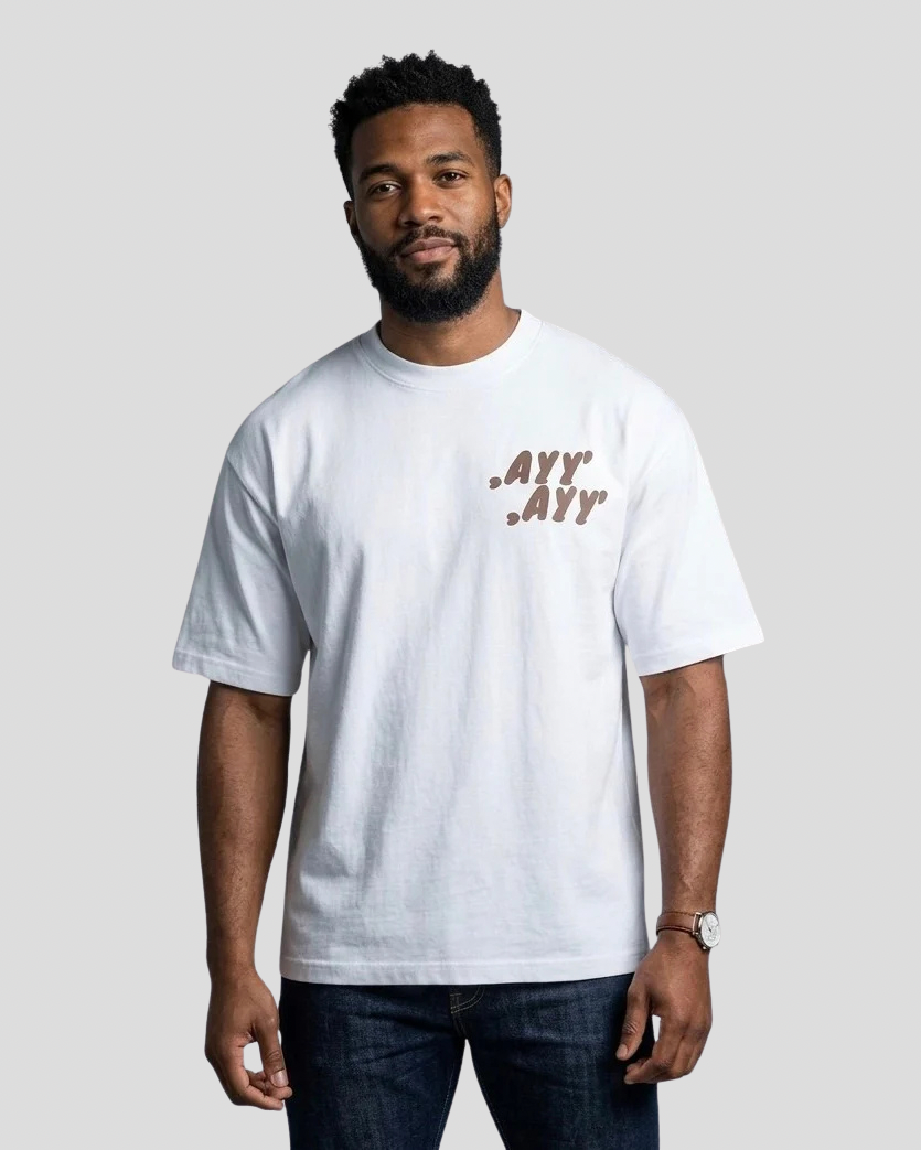White T-Shirt Brown