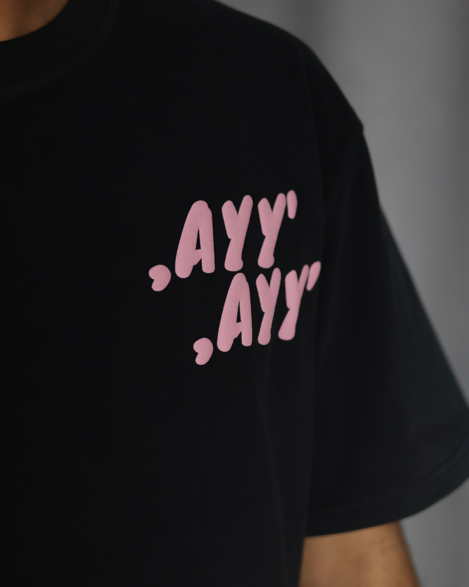 Black T-Shirt Pink