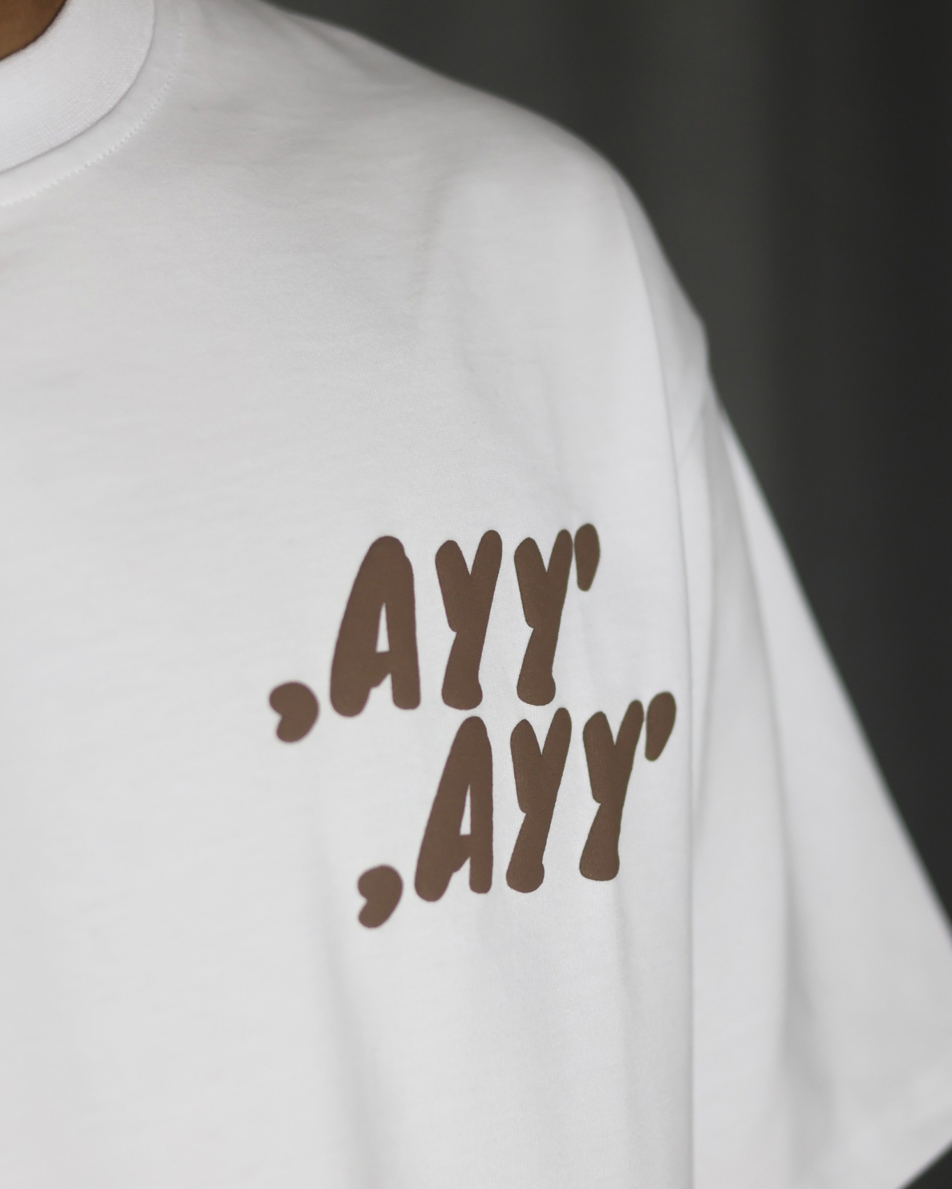 White T-Shirt Brown